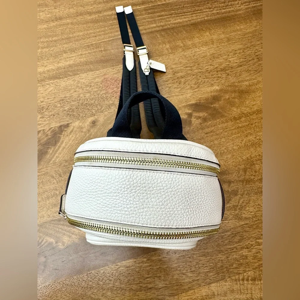 Coach Ivory Pebbled Leather Mini Backpack with Gold Hardware - Picture 3 of 5